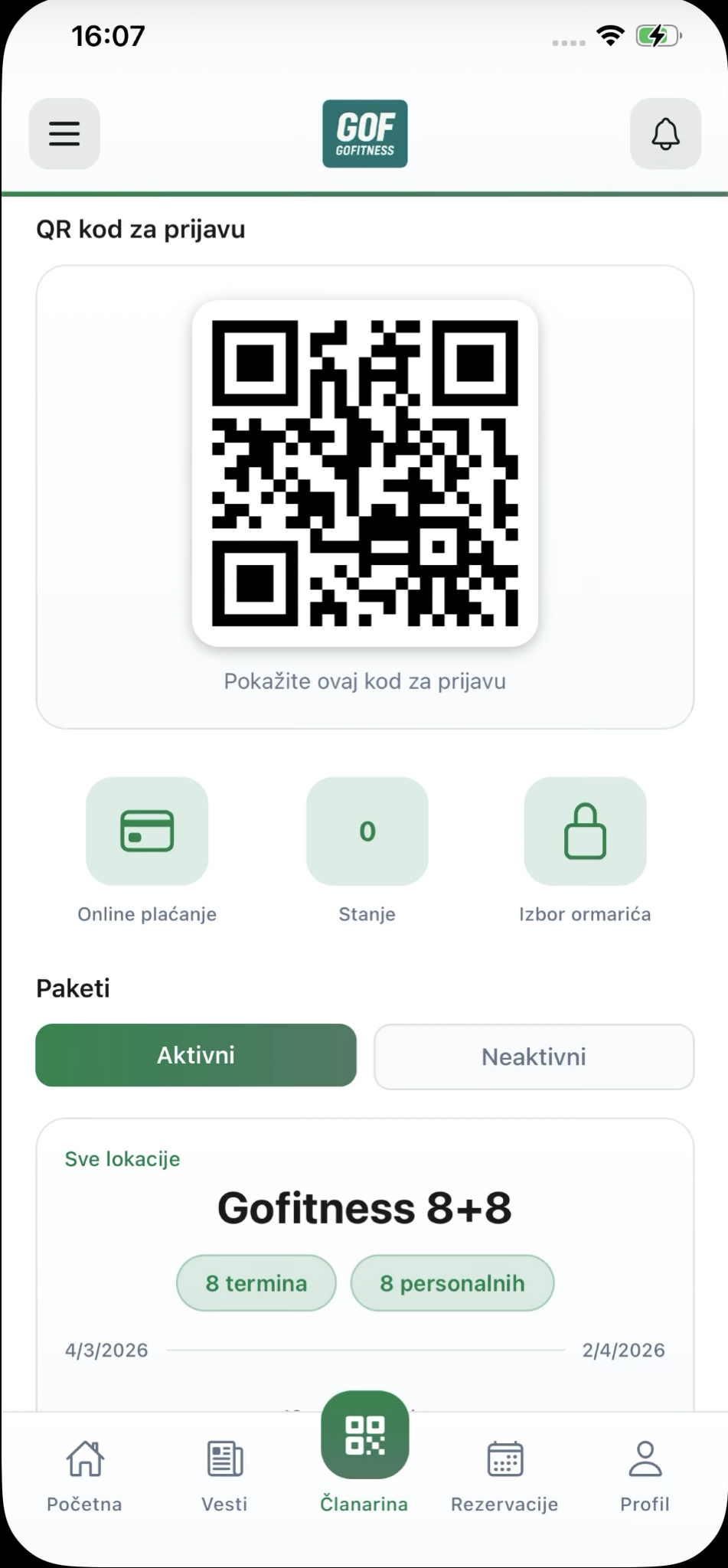 GoFitness app
